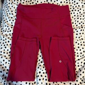 Women's Red Athletic Shorts